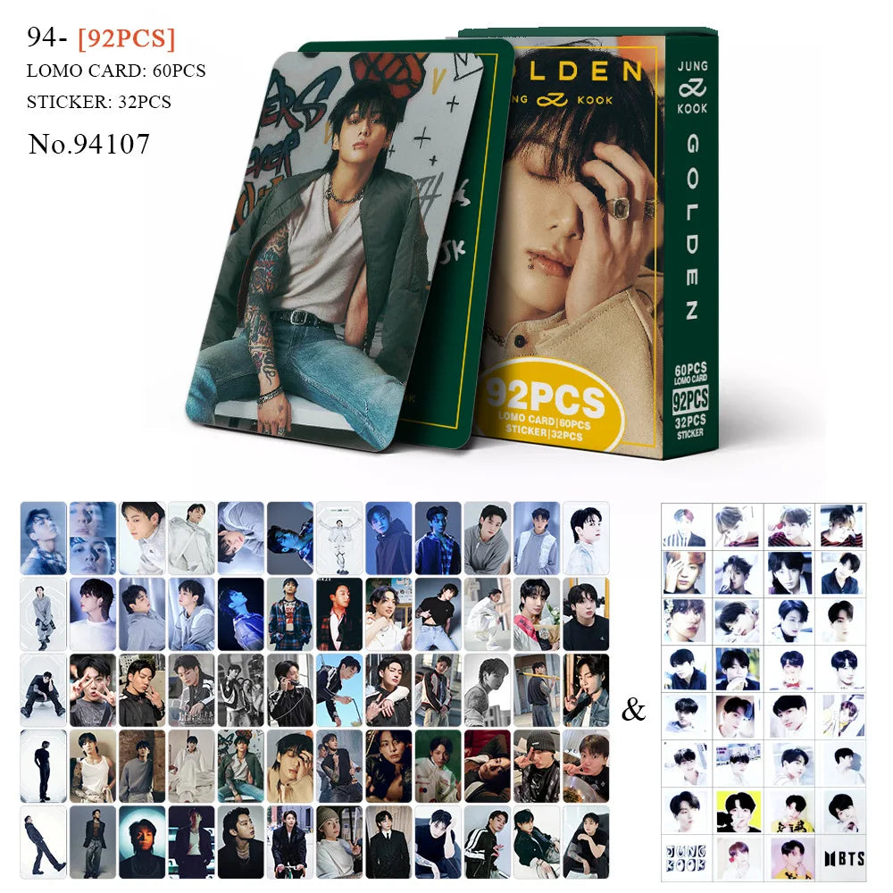 JK Golden 92PCS LOMO Photo Card Set