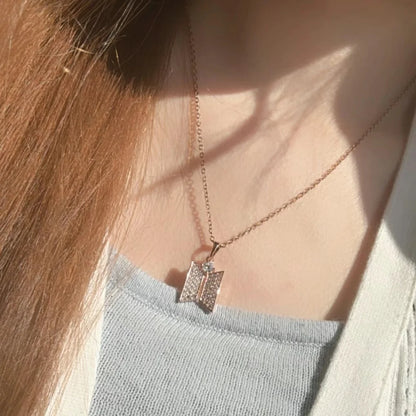 BTS Logo Diamond Necklace & Earrings 💎