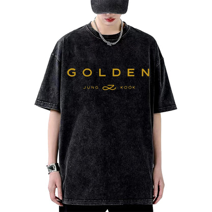 Jungkook Exclusive Golden T-Shirts ( Multiple options )