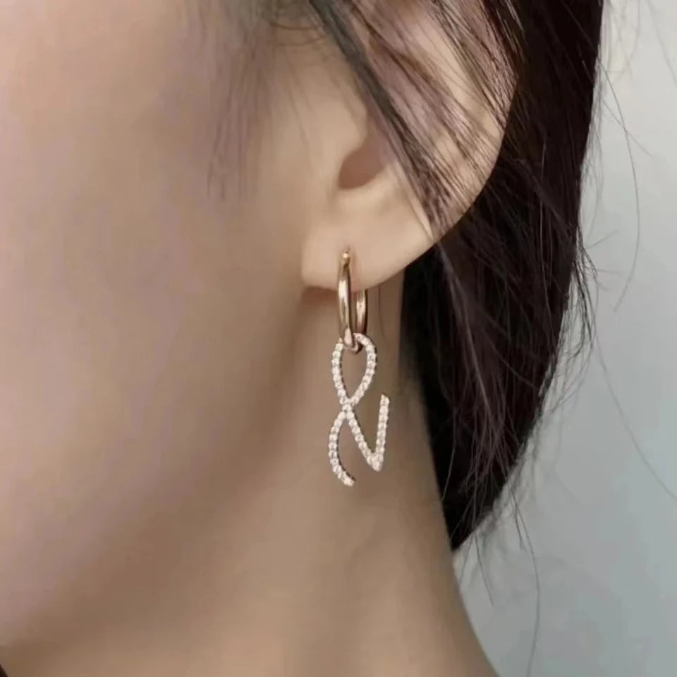 JUNGKOOK Logo Golden Earrings