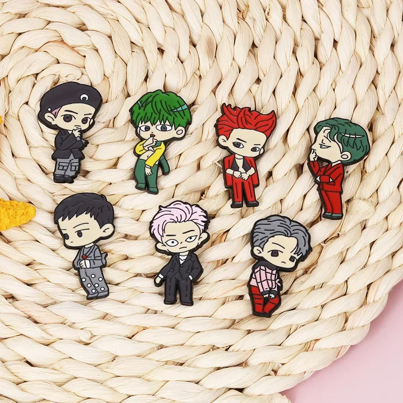 BTS Cartoon Character Pins