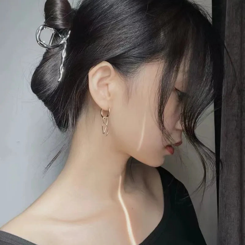 JUNGKOOK Logo Golden Earrings