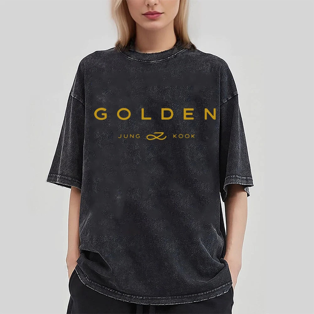 Jungkook Exclusive Golden T-Shirts ( Multiple options )